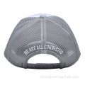 Groothandel suede geborduurde mesh trucker hoed